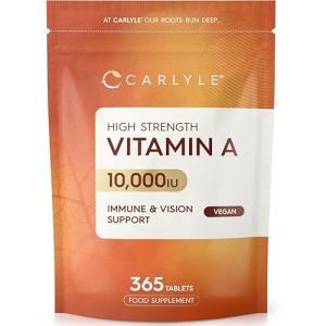 High Strength Vegan Vitamin A Tablets 10000 IU