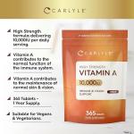 High Strength Vegan Vitamin A Tablets 10000 IU