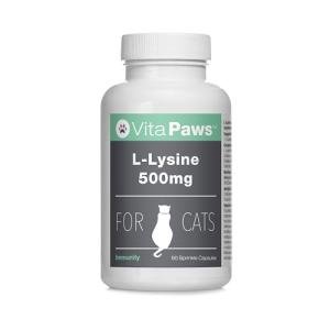 VitaPaws L-Lysine 500mg for Cats - 90 Capsules
