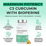High Strength Curcumin 95 with Bioperine Capsules