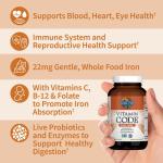Garden of Life RAW Iron with Vitamin C and Probiotics