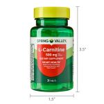Spring Valley L-Carnitine Amino Acid 500 mg 30ct