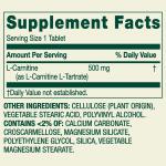 Spring Valley L-Carnitine Amino Acid 500 mg 30ct