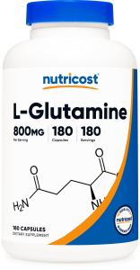 Nutricost L-Glutamine 750mg - 180 Count Capsules