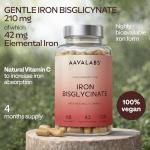 Natural Iron & Vitamin C Supplement - 120 Capsules