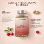 Natural Iron & Vitamin C Supplement - 120 Capsules