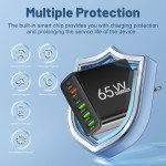 65W 6-in-1 Fast Wall Charger for Smartphones