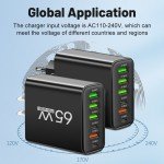65W 6-in-1 Fast Wall Charger for Smartphones