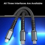 100W Fast Charge 3-in-1 Data Cable for Phones