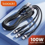 Toocki USB 3 in 1 Charging Cable 100W
