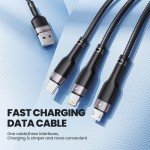 Toocki USB 3 in 1 Charging Cable 100W