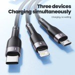 Toocki USB 3 in 1 Charging Cable 100W