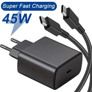 45W Fast Charging USB-C Charger for Samsung Galaxy