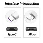 66W Fast Charging USB Type-C & Micro USB Cable