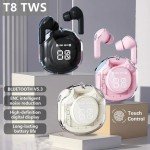 T8 Pro Transparent TWS Bluetooth Earbuds with Display