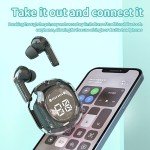 T8 Pro Transparent TWS Bluetooth Earbuds with Display