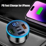 UYUXIO USB C Car Charger with Voltage Display
