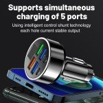 100W 6-Port Fast Car Charger for Smartphones