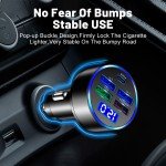 66W 5-Port Fast USB Car Charger for Smartphones