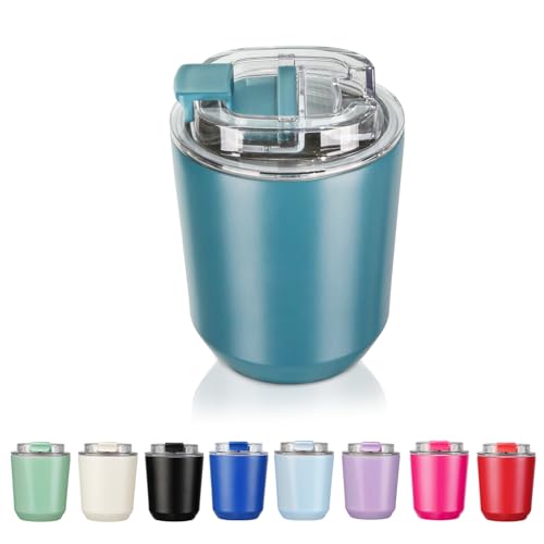 Insulated Tumblers, 10 oz, Stainless Steel - Peacock Blue