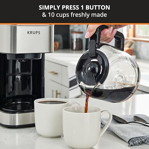 Krups Simply Brew Stainless Steel Coffee Maker 10 Cup