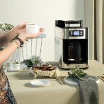 2-in-1 Automatic Coffee Maker with Grinder and LED Display