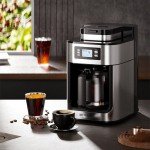 2-in-1 Automatic Coffee Maker with Grinder and LED Display