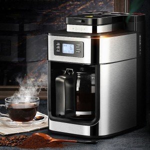 Portable Espresso Coffee Maker with Grinder, 1.2L