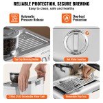 VEVOR 15 Bar Semi-Automatic Espresso Machine with Grinder