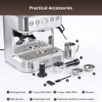 Automatic Espresso Machine with Grinder & 15 Bars