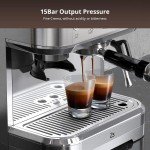 Automatic Espresso Machine with Grinder & 15 Bars