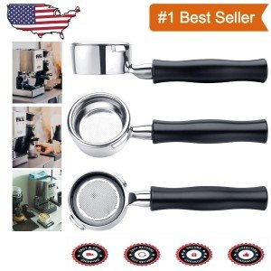 Stainless Steel Bottomless Portafilter with Ergonomic Handle