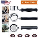 Stainless Steel Bottomless Portafilter with Ergonomic Handle