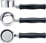 Stainless Steel Bottomless Portafilter with Ergonomic Handle