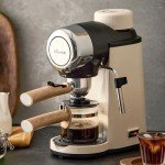 Compact Semi-Automatic Coffee Maker for Home and Office