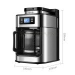 Automatic 1000W Coffee Maker with Grinder & Display