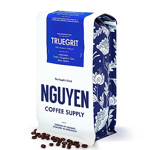 Nguyen Coffee Supply Truegrit Peaberry Robusta - Medium Roast, 12 oz