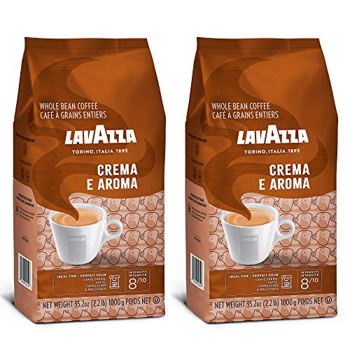 Lavazza Crema e Aroma Medium Roast Whole Bean Coffee