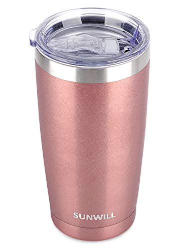 20oz Stainless Steel Insulated Coffee Tumbler, Rose Gold
