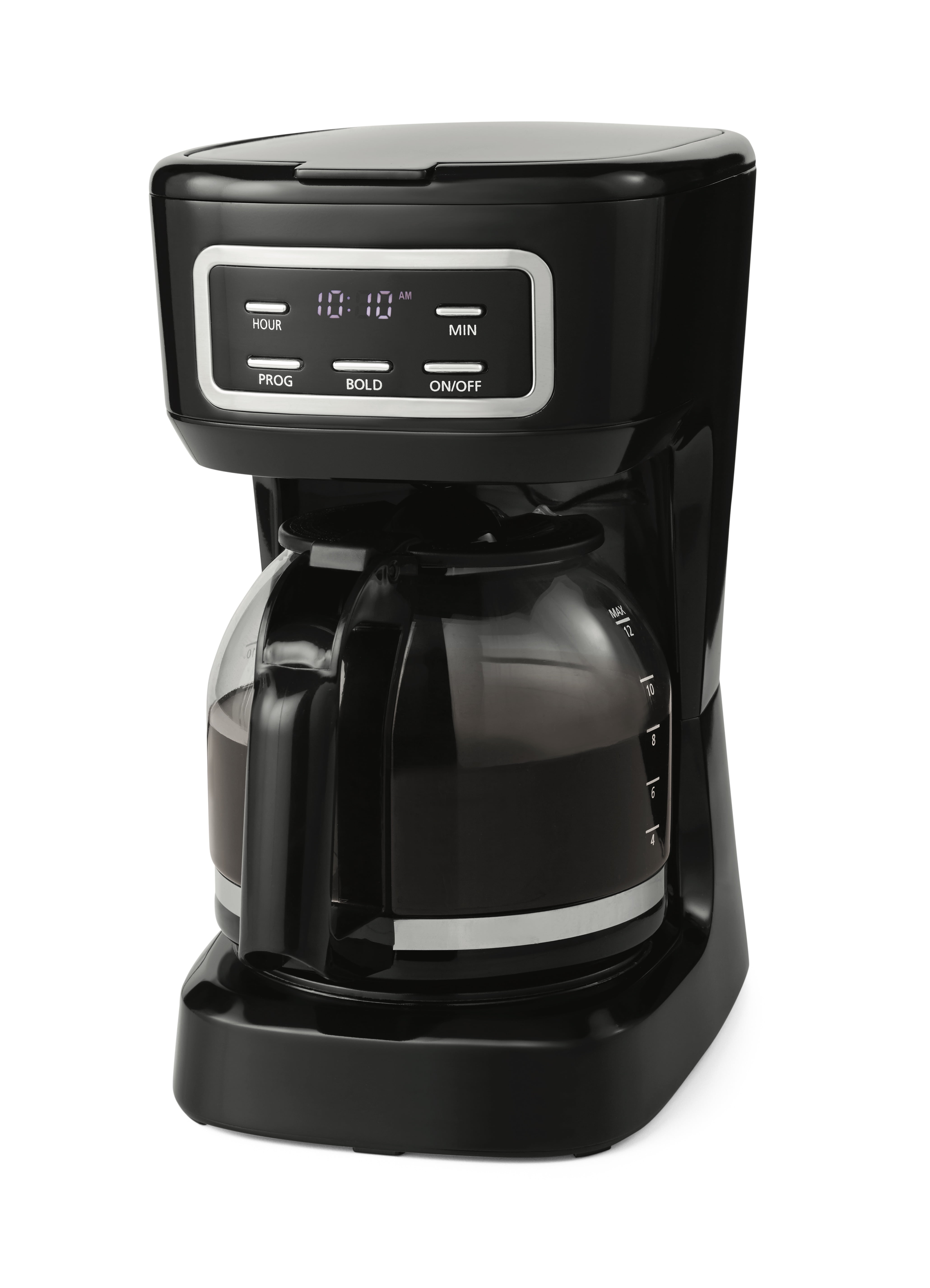 12 Cup Programmable Coffee Maker, 1.8L, Black