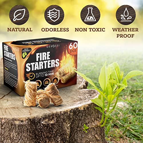 Natural Pine Fire Starter - 60 Pack