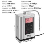 VEVOR Alkaline Water Ionizer with Auto-Cleaning