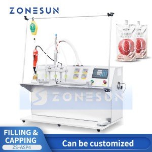 Semi-Automatic Spout Pouch Filling Machine