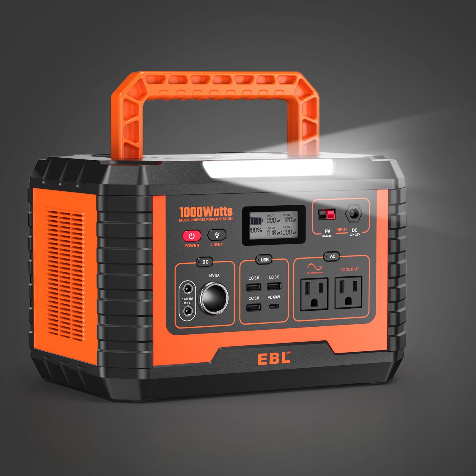 1000W Solar Portable Generator for Preppers