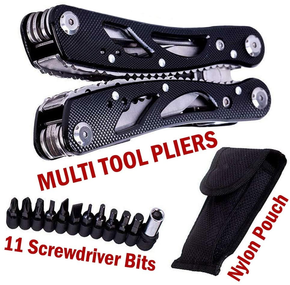 Black Stainless Steel Pocket Multi-Tool Kit