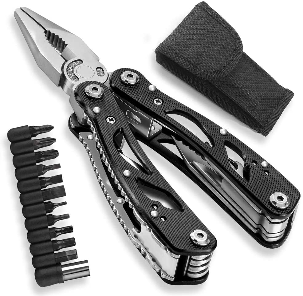 Black Stainless Steel Pocket Multi-Tool Kit