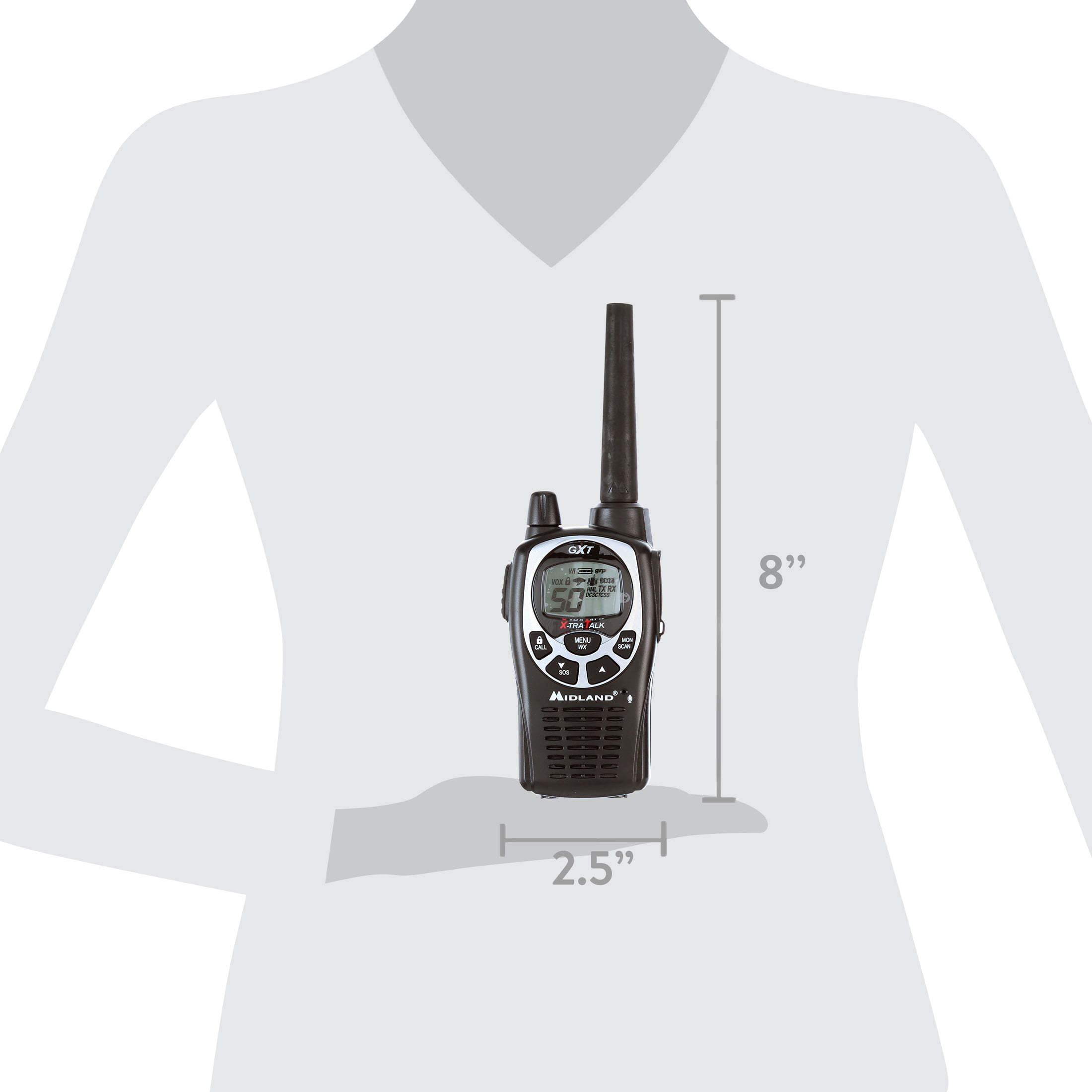 Waterproof Long Range Two-Way Radio with Privacy Codes