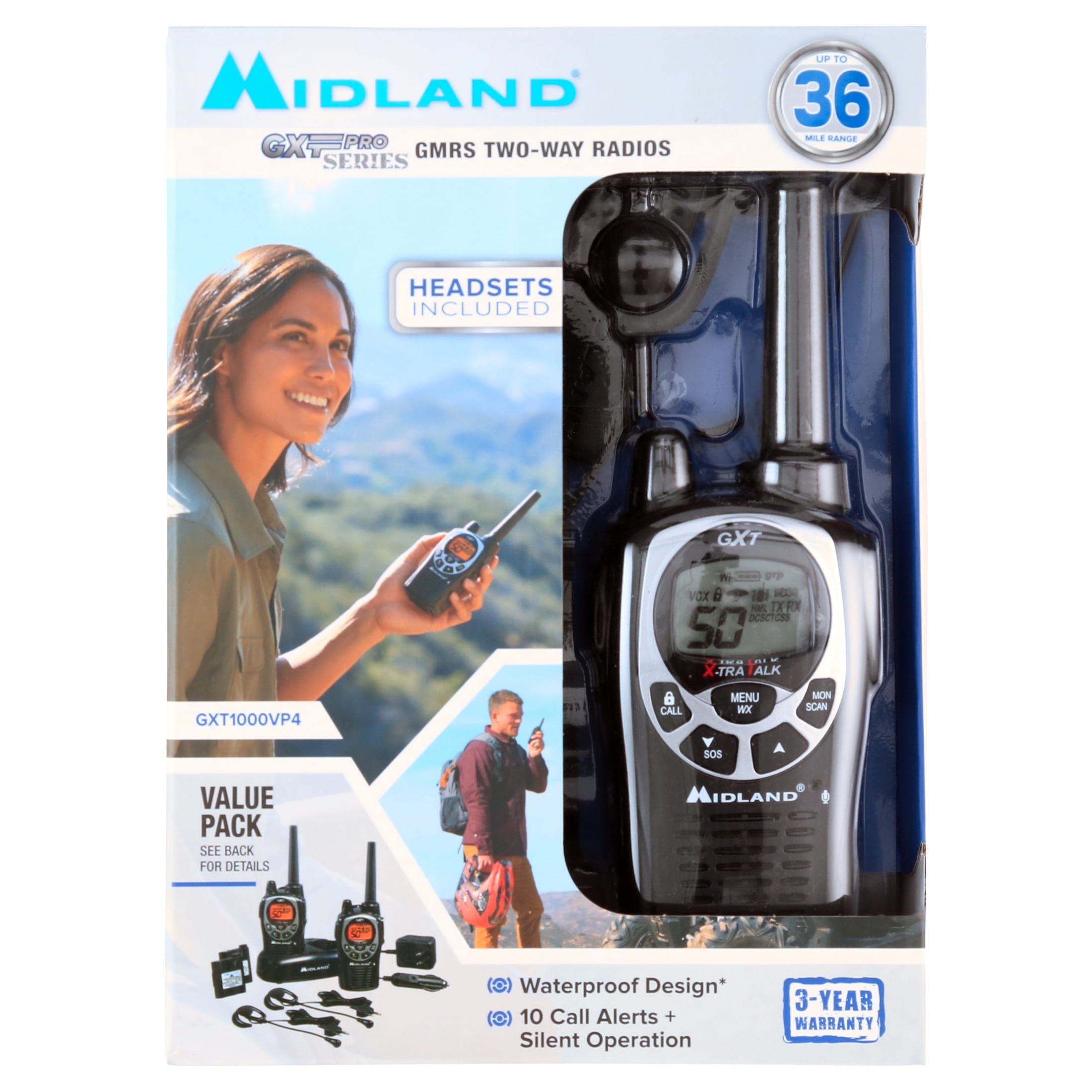 Waterproof Long Range Two-Way Radio with Privacy Codes