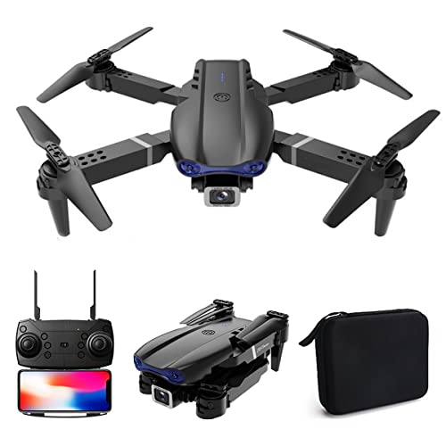 Drone with 1080P Dual HD Camera - 2023 Upgradded RC Quadcopter for Adults and Kids, WiFi FPV RC Drone for Beginners Live Video HD Wide Angle RC Aircraft, Trajectory Flight, Altitude Hold（Black）