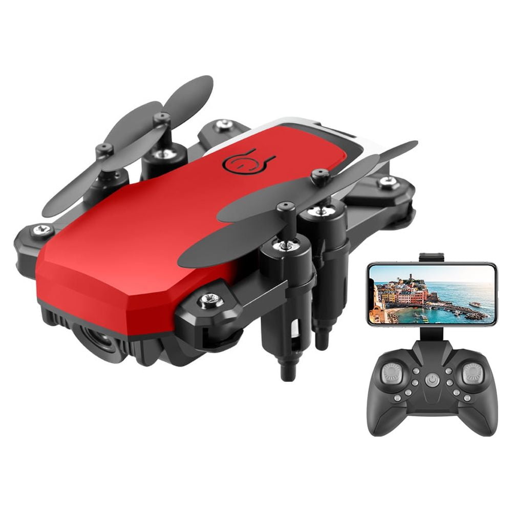 Dcenta LF606 2.4G RC Drone with Camera 4K Wi-Fi FPV Mini Drone Altitude Holding Quadcopter with Portable Bag Red